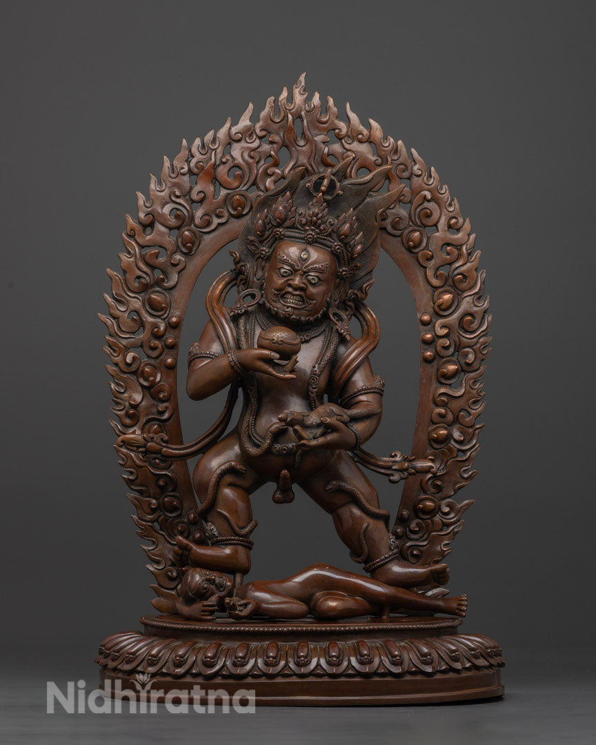 Black Dzambhala Statue | Himalayan Sacred Art