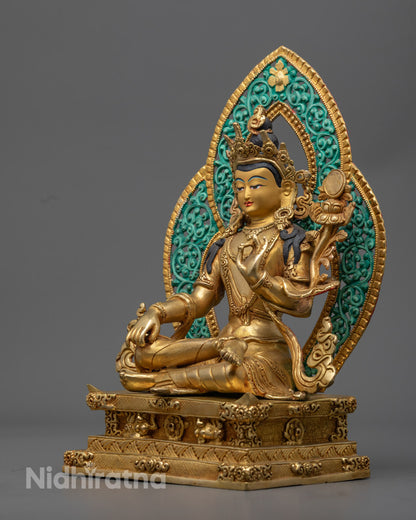 Handcrafted Bodhisattva Sculpture | Spiritual Home Decor Art