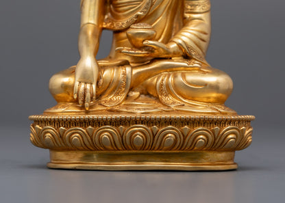 Seated Buddha Shakyamuni Sculpture | Purely Hand Carved Tibetan Statue