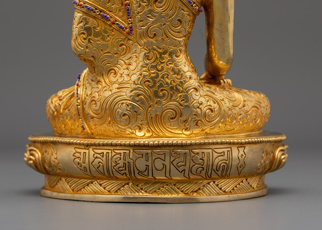 Shakyamuni Buddha Statue | 24K Gold Buddhist Sculpture