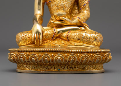 Shakyamuni Buddha Statue | 24K Gold Buddhist Sculpture