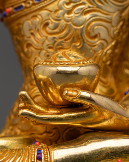 Shakyamuni Buddha Statue | 24K Gold Buddhist Sculpture