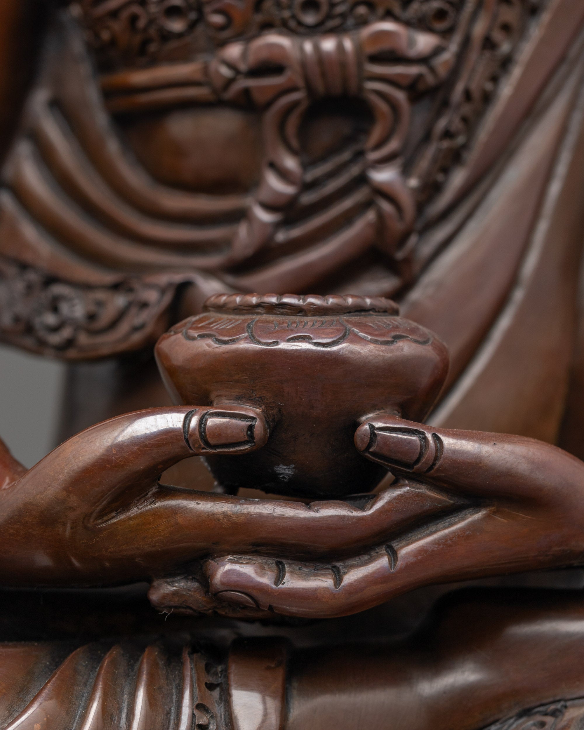 Traditional Oxidized Amitabha Buddha Statue | Handmade in Nepal