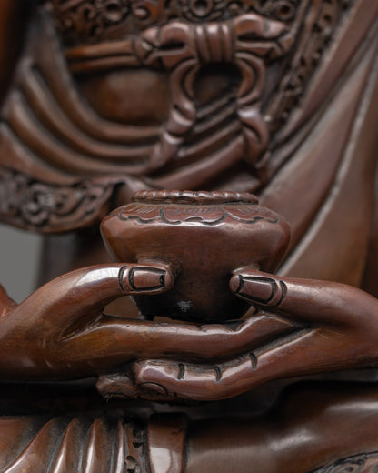 Traditional Oxidized Amitabha Buddha Statue | Handmade in Nepal