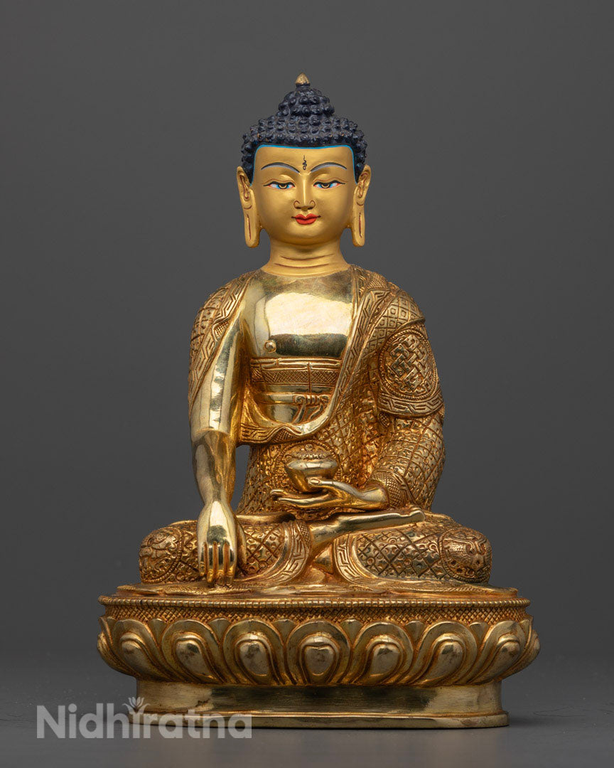 Enlightenment Home with Shakyamuni Buddha Tibetan Statue