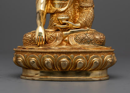 Enlightenment Home with Shakyamuni Buddha Tibetan Statue