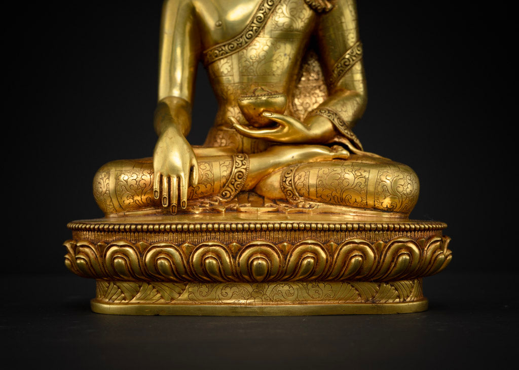 Nepal Shakyamuni Buddha Statue | Himalayan Buddhist Sacred Art