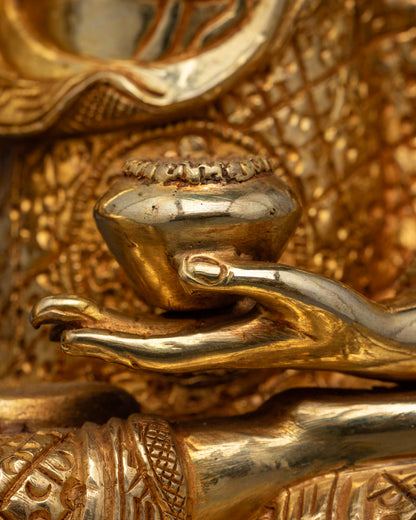 Enlightenment Home with Shakyamuni Buddha Tibetan Statue