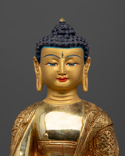 Enlightenment Home with Shakyamuni Buddha Tibetan Statue