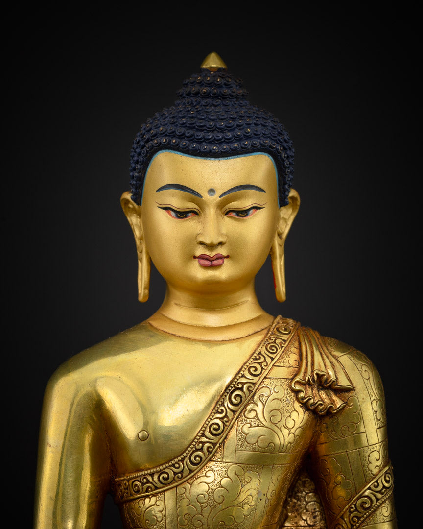 Nepal Shakyamuni Buddha Statue | Himalayan Buddhist Sacred Art