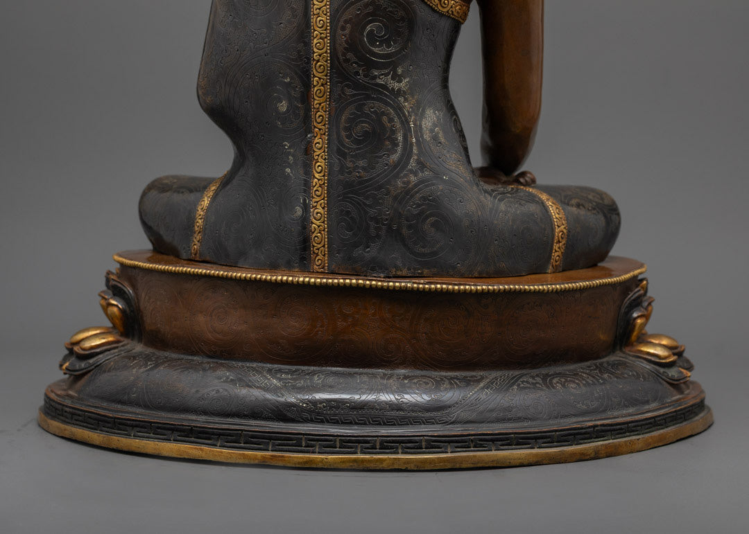 Premium Oxidized Shakyamuni Buddha Statue | Tibetan Artwork