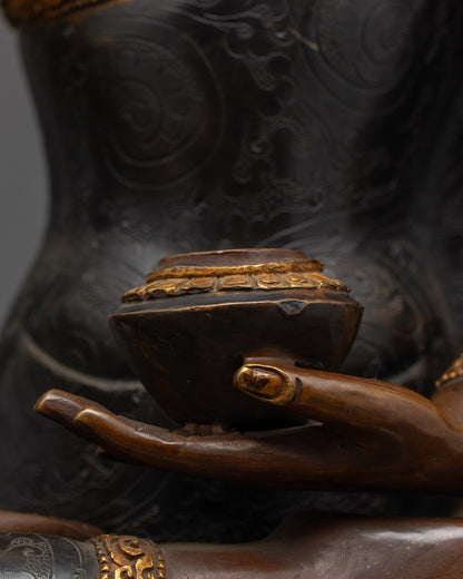 Premium Oxidized Shakyamuni Buddha Statue | Tibetan Artwork