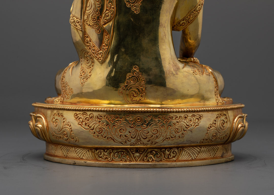 Shakyamuni Buddha Statue | 24K Gold-Gilded Copper Art
