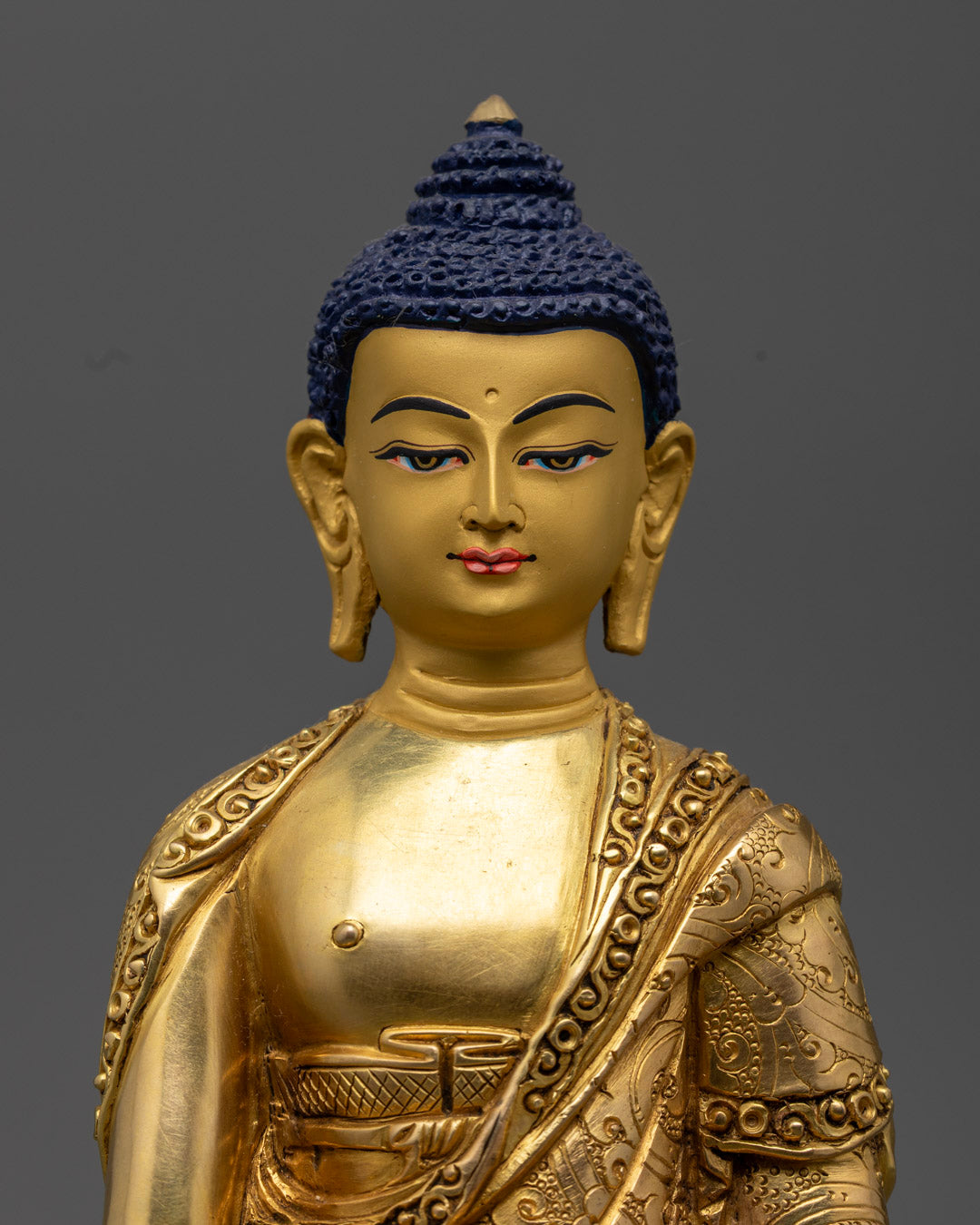 Shakyamuni Buddha Statue | Hand-Carved Copper Artwork from Nepal