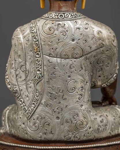 Oxidized Shakyamuni Buddha Statue | Handcrafted in Nepal