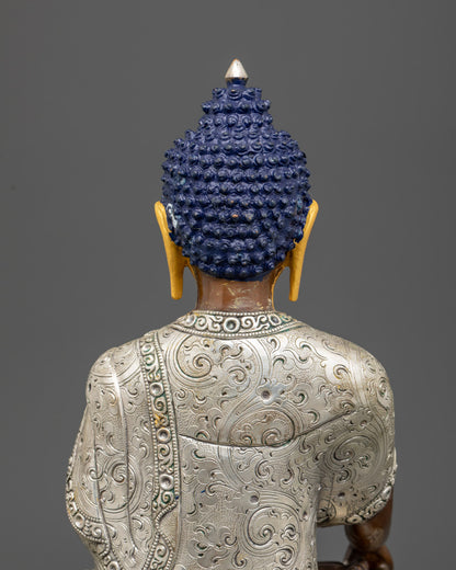 Oxidized Shakyamuni Buddha Statue | Handcrafted in Nepal