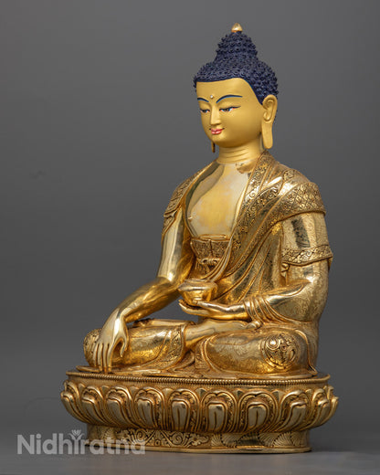 Shakyamuni Buddha Statue | Traditional Nepalese Buddhist Art