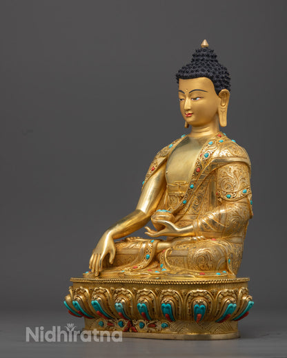 Shakyamuni Buddha Statue | Traditional Tibetan Buddhist Art