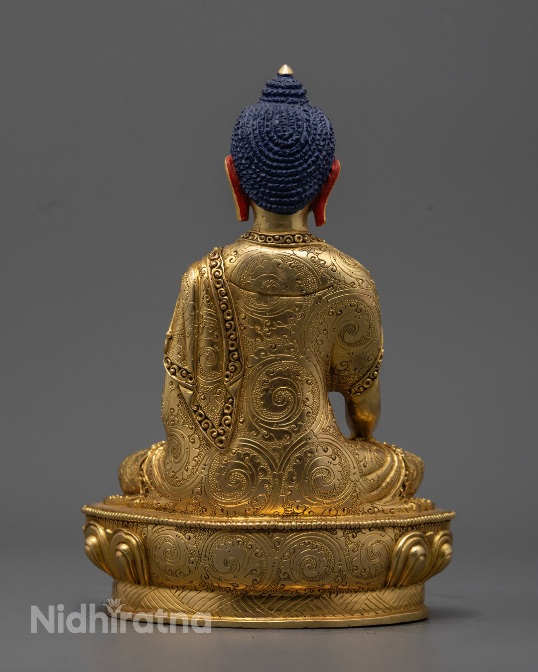 Shakyamuni Buddha Statue | Hand-Carved Copper Artwork from Nepal