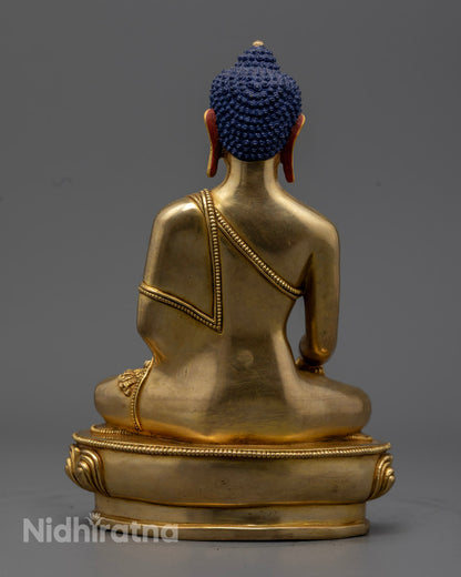 Hand-Carved Shakyamuni Buddha Statue from Nepal