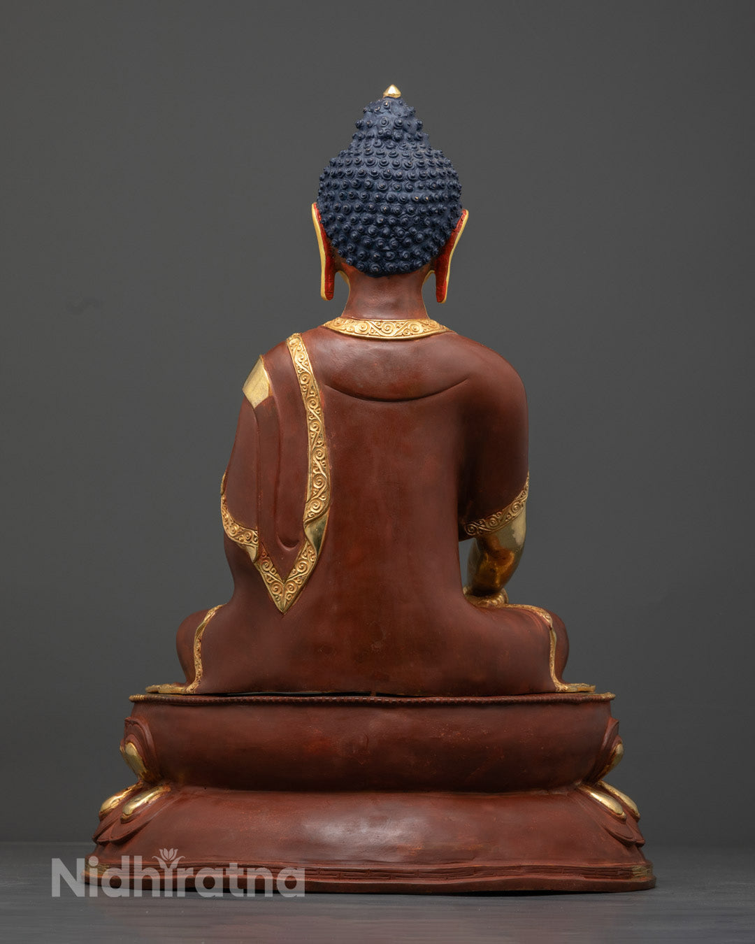 Buddha Shakyamuni Statue | Handmade Gold Coated Copper