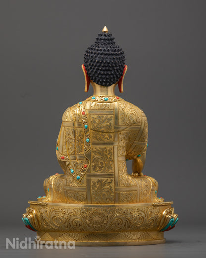 Shakyamuni Buddha Statue | Traditional Tibetan Buddhist Art