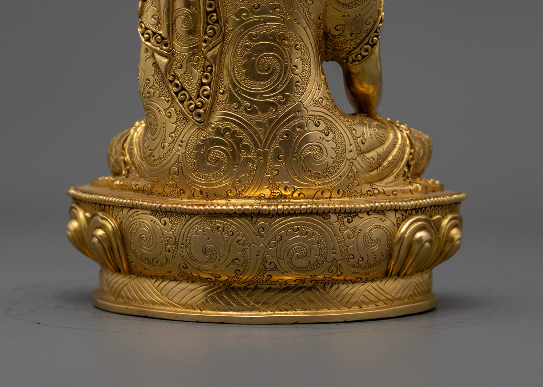 Shakyamuni Buddha Statue | Hand-Carved Copper Artwork from Nepal