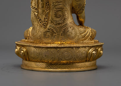 Shakyamuni Buddha Statue | Hand-Carved Copper Artwork from Nepal