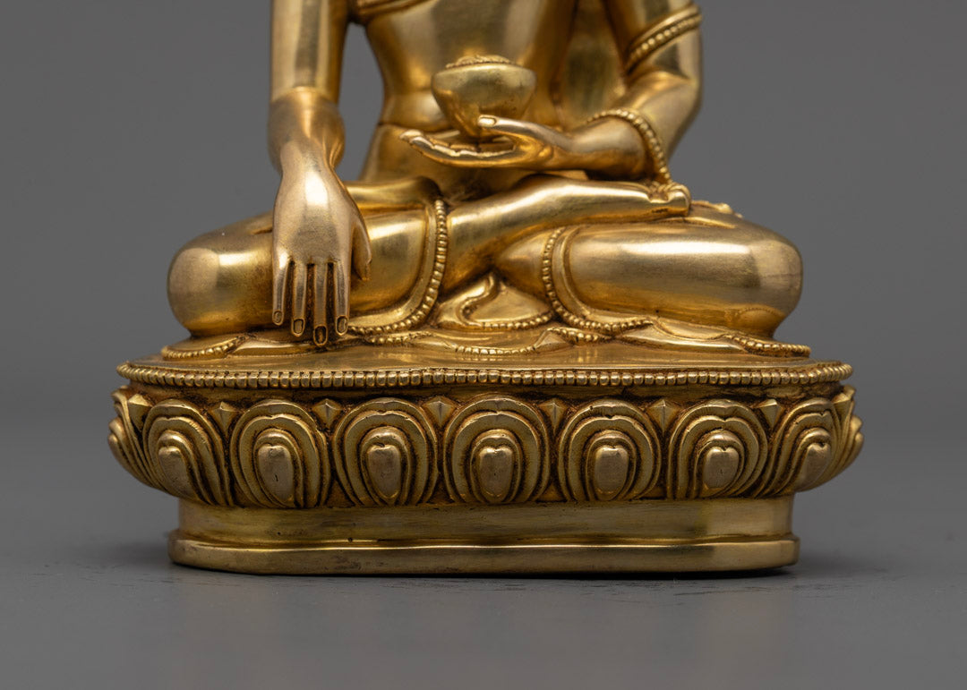 Hand-Carved Shakyamuni Buddha Statue from Nepal