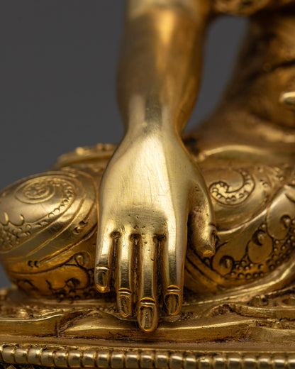 Shakyamuni Buddha Statue | Hand-Carved Copper Artwork from Nepal