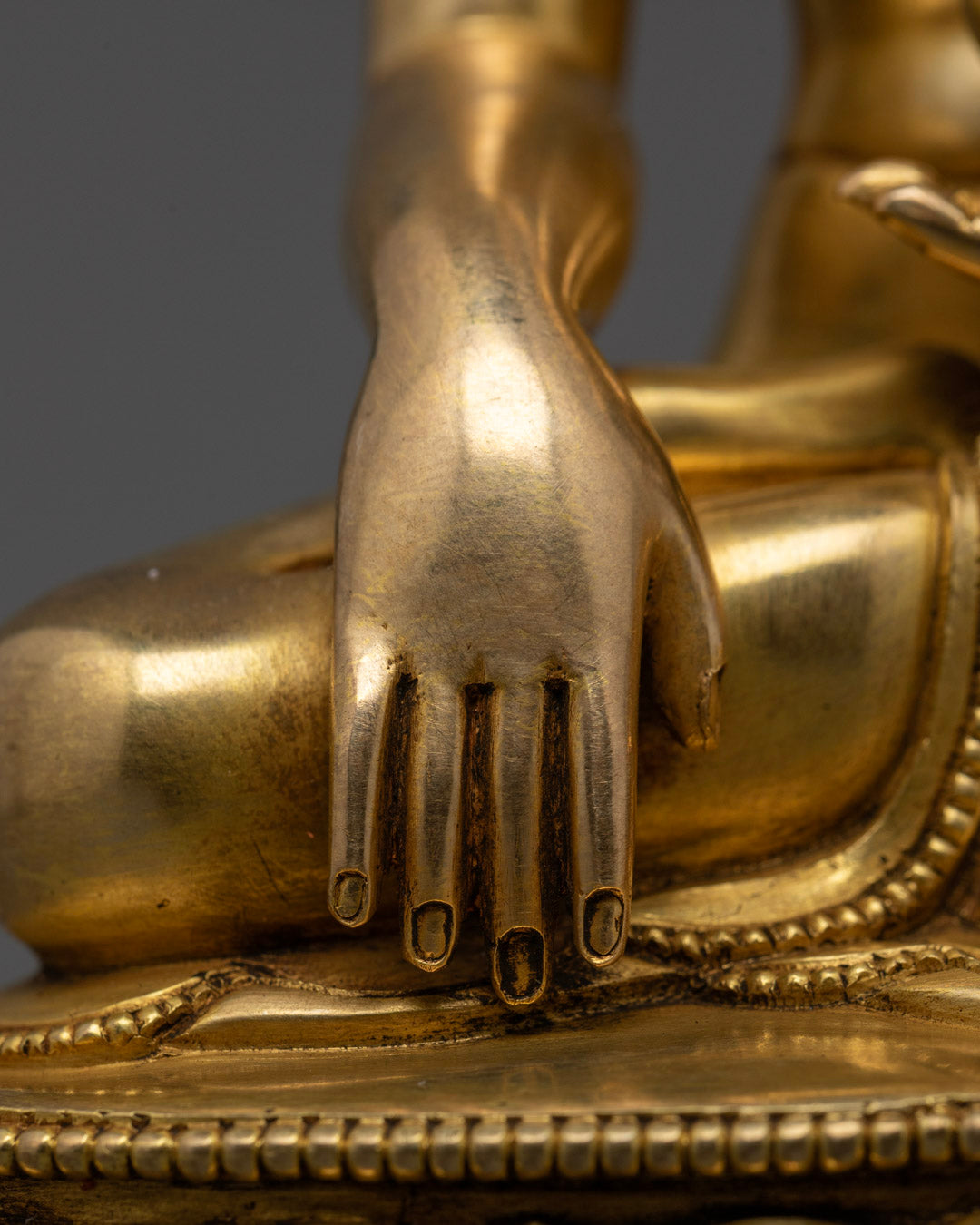 Hand-Carved Shakyamuni Buddha Statue from Nepal