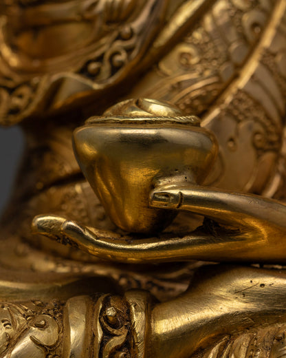 Shakyamuni Buddha Statue | Hand-Carved Copper Artwork from Nepal