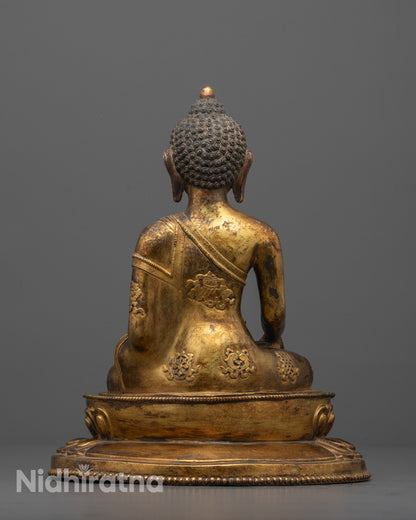 Antique Shakyamuni Buddha Statue | Handcrafted Spiritual Sculpture