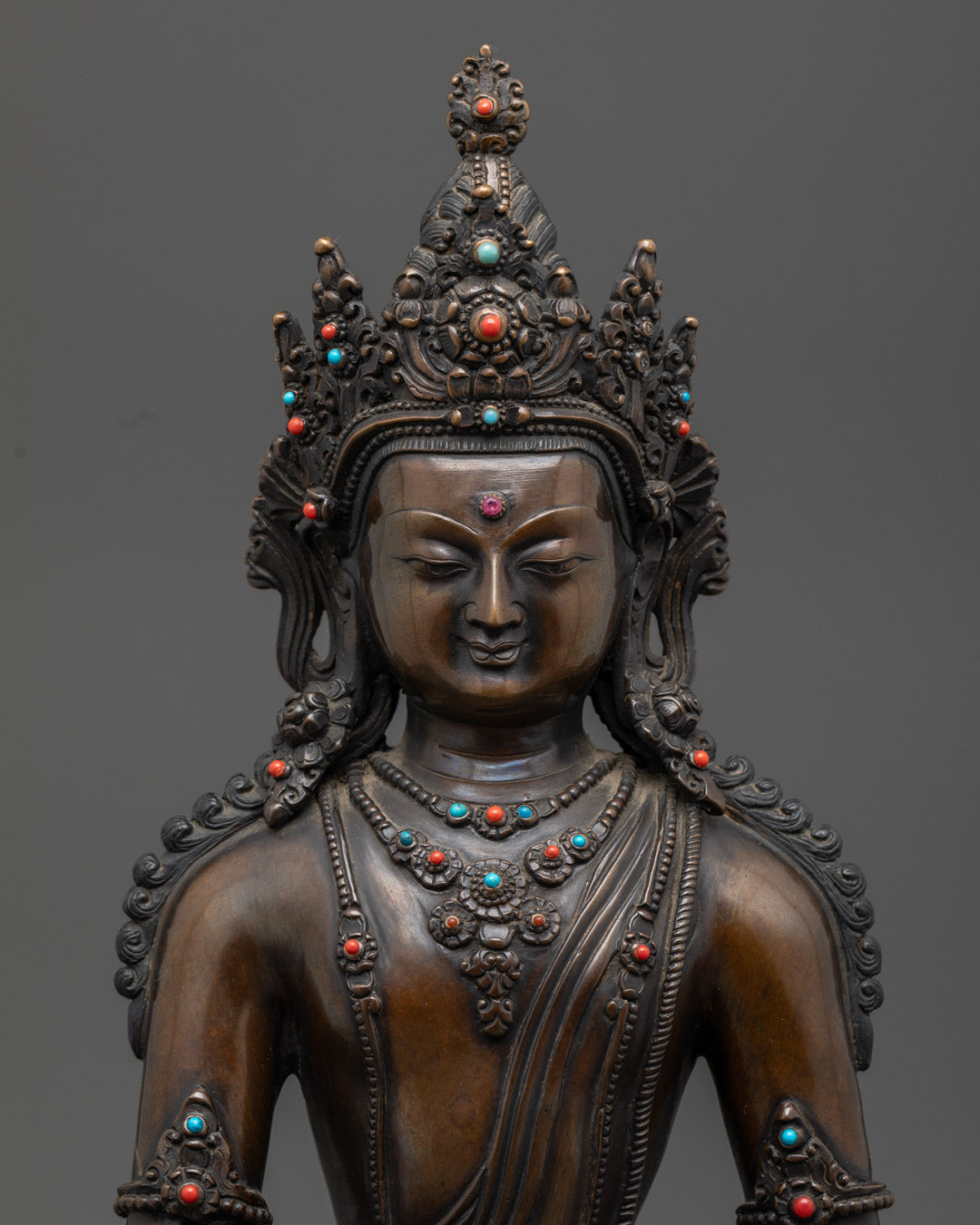 Elegant Crown Buddha Shakyamuni Statue
