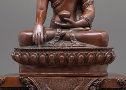 Shop Oxidized Shakyamuni Buddha Statue | Traditional Copper Sculpture