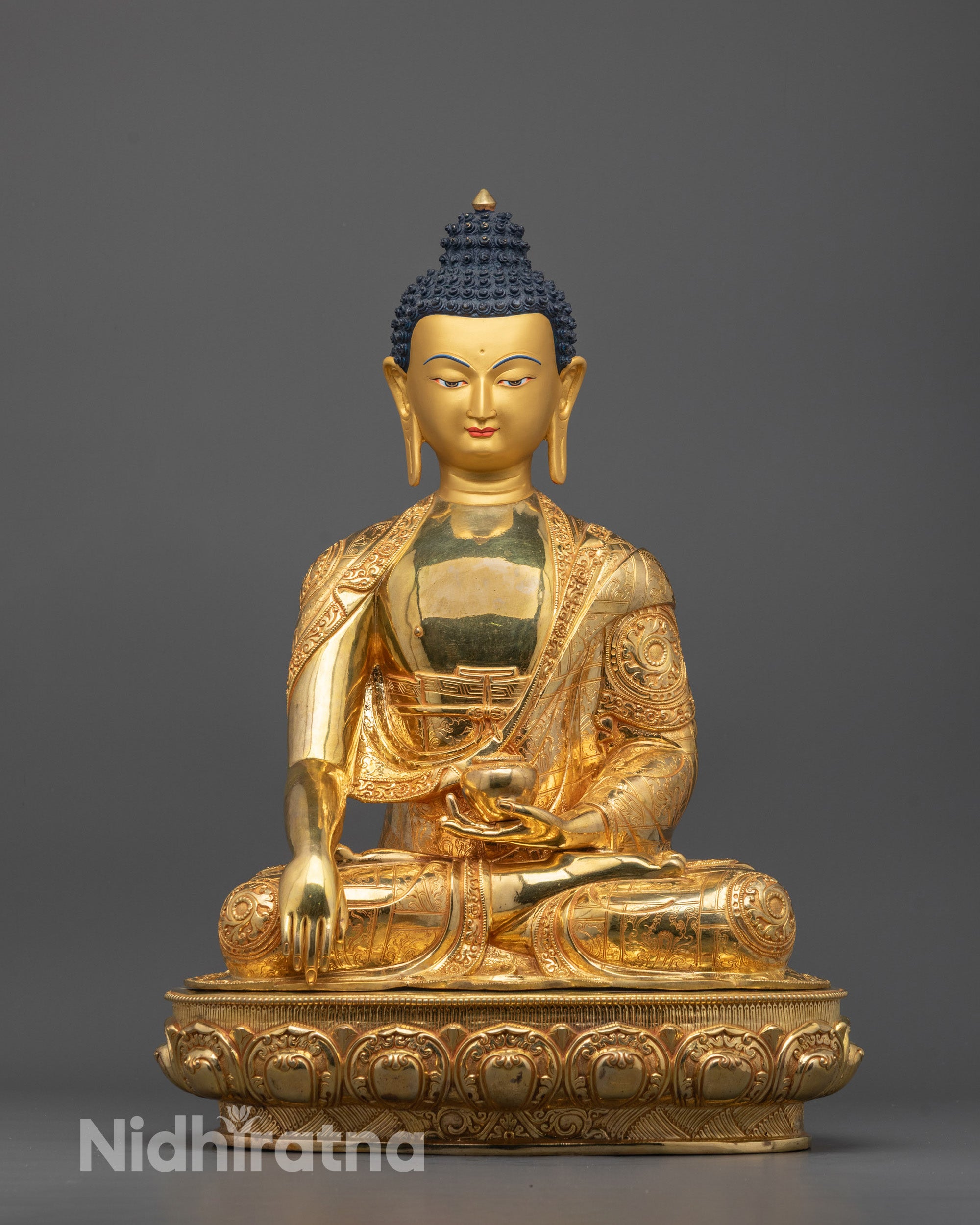 Shakyamuni Buddha Sculpture from Nepal | Traditional Buddhist Statue