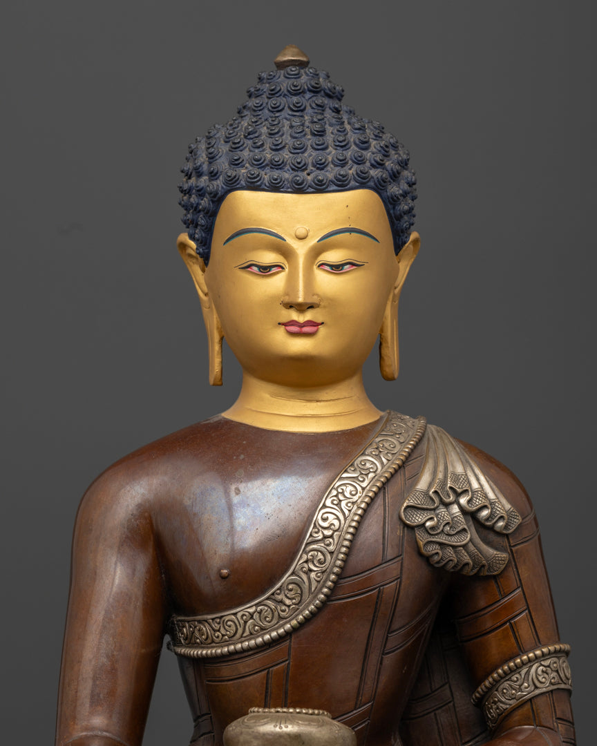 Shakyamuni : Lotus Buddha Statue