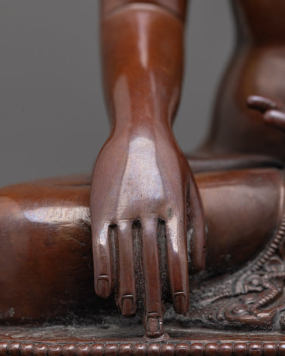 Shop Oxidized Shakyamuni Buddha Statue | Traditional Copper Sculpture