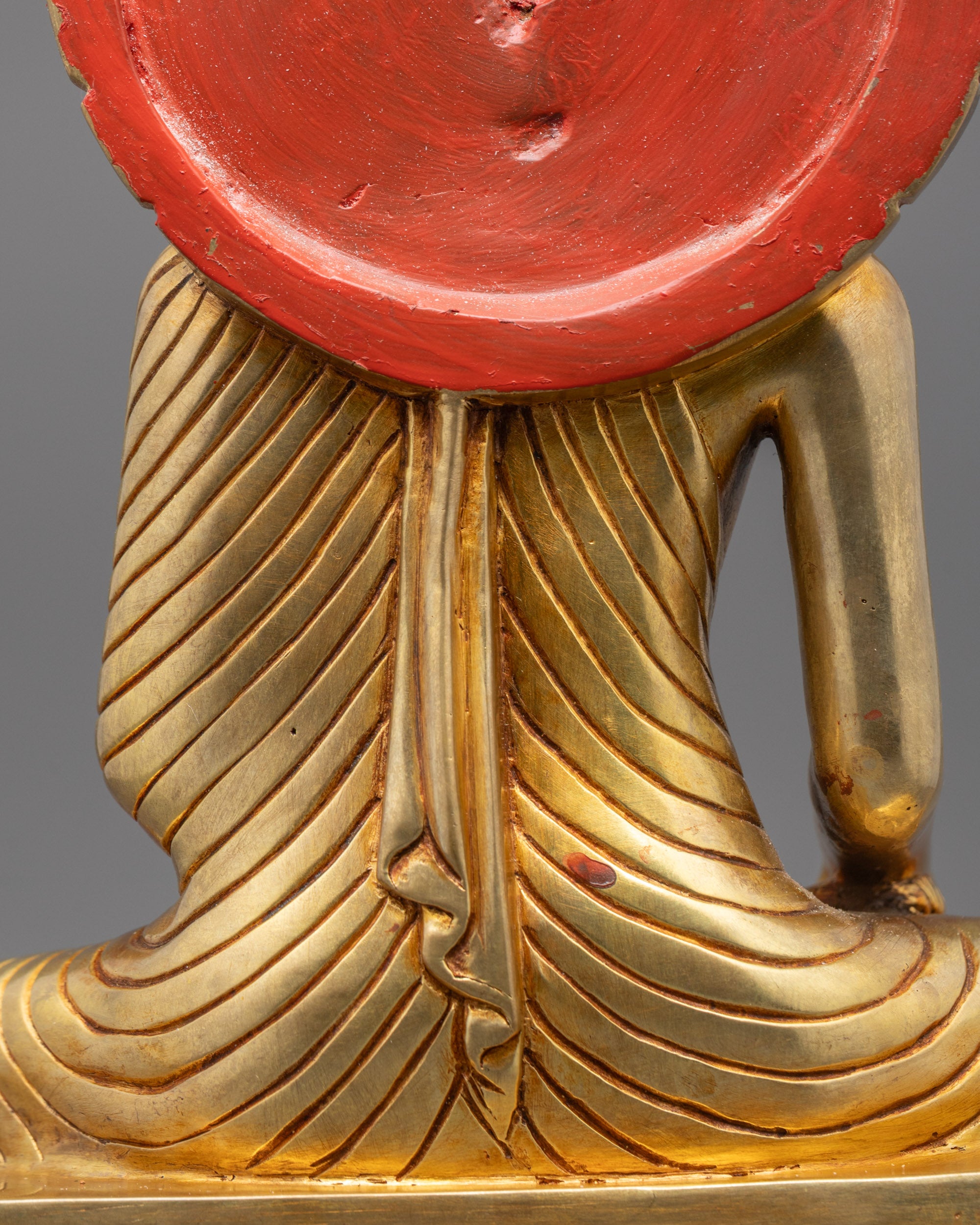 Nepalese Siddhartha Gautama Buddha Statue | Elegant Gold-Finished