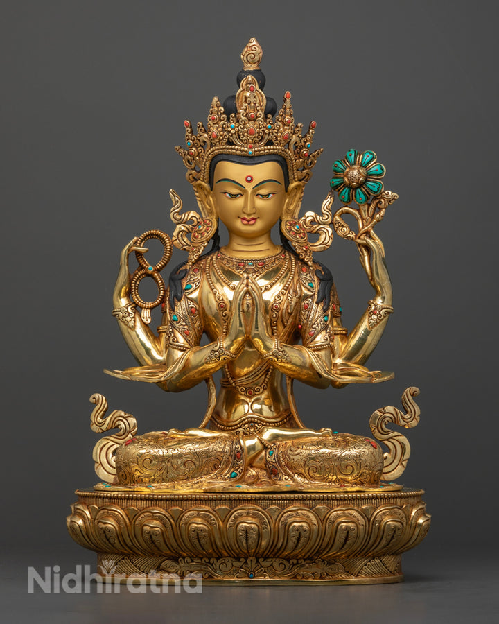 Buddhist Chenrezig Statue | Himalayan Sacred Art