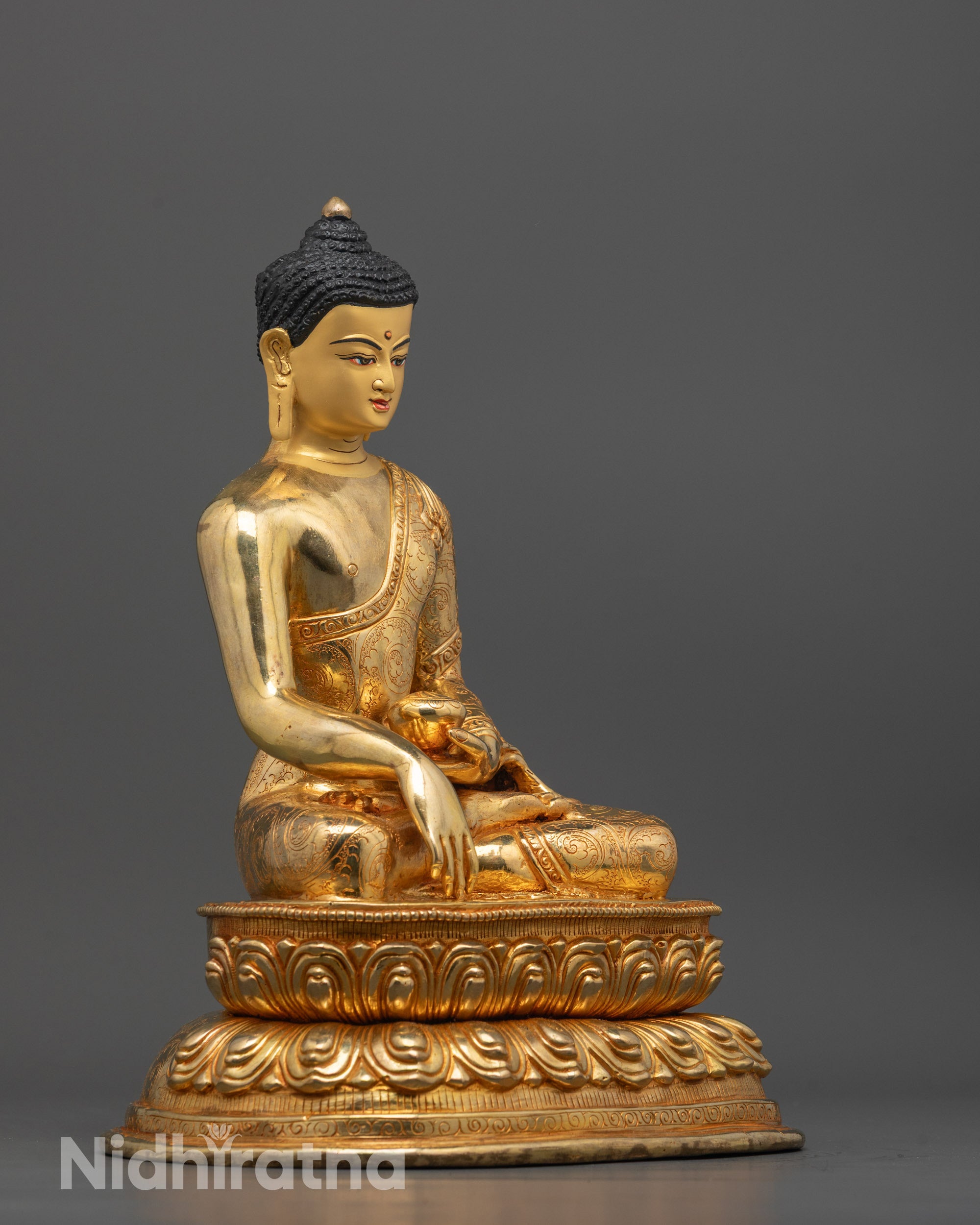 Shakyamuni Buddha Statue | Traditional Himalayan Buddhist Artwork