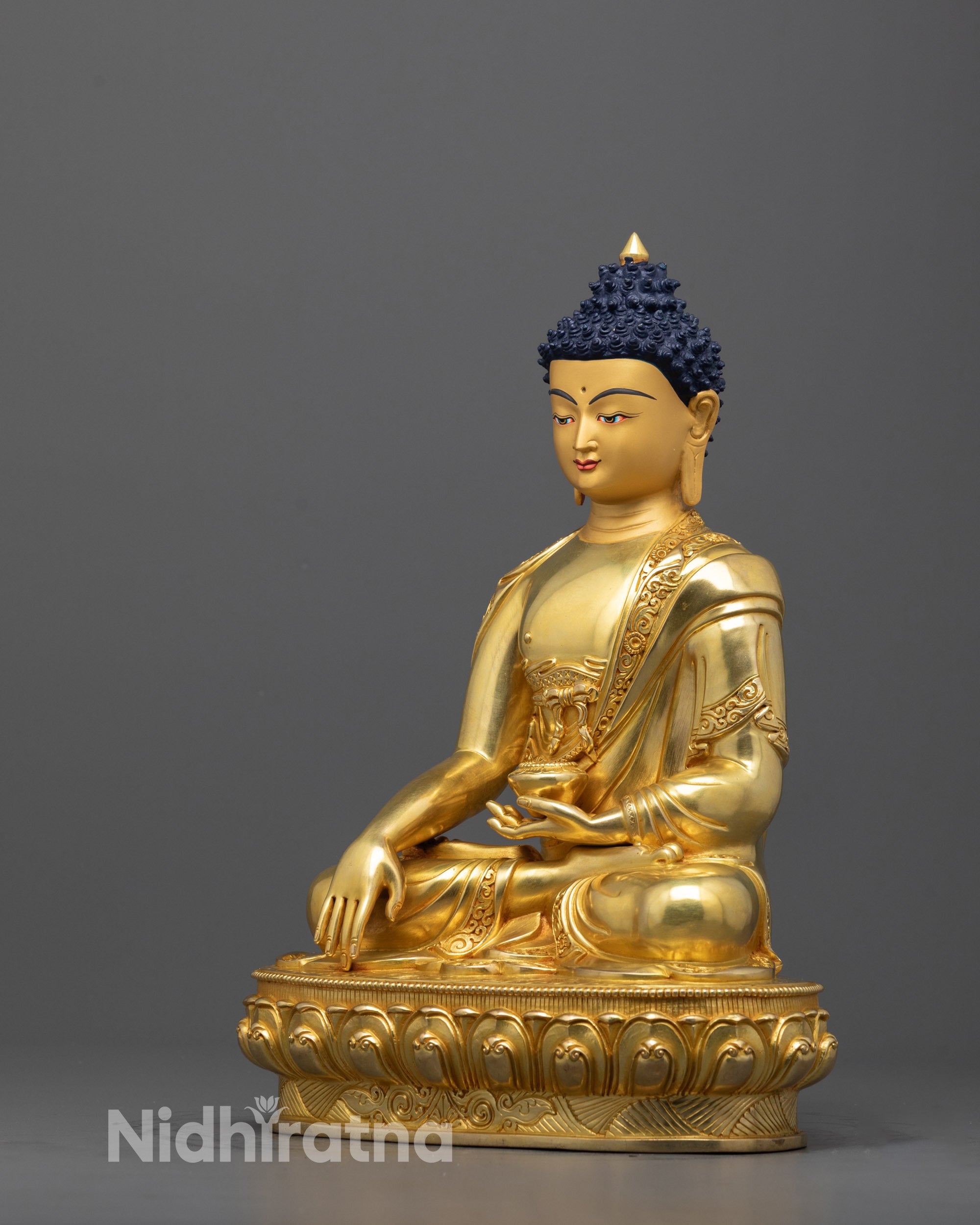 Detailed Buddha Shakyamuni Statue | Handmade Buddhist Idol for Peace