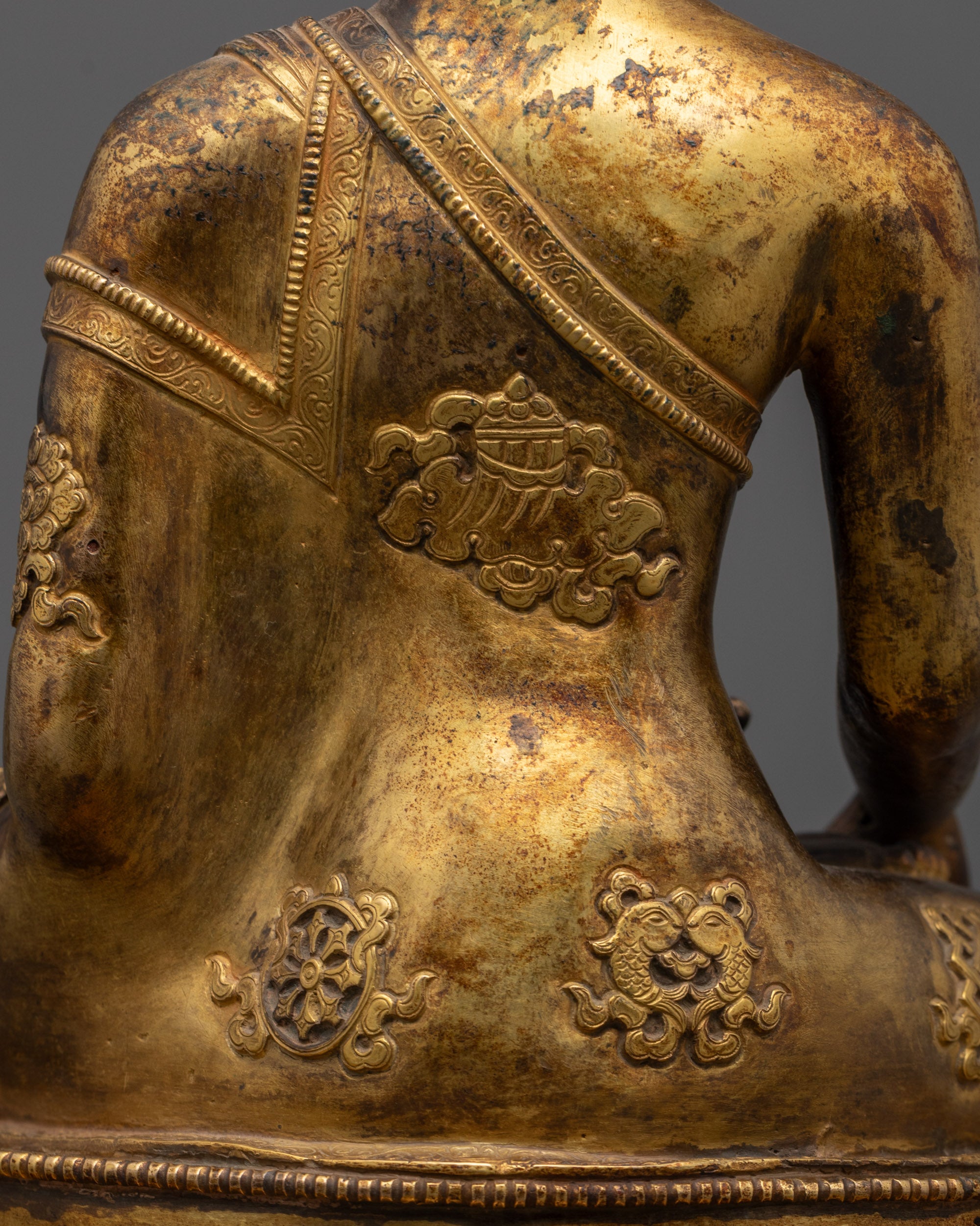 Antique Shakyamuni Buddha Statue | Handcrafted Spiritual Sculpture