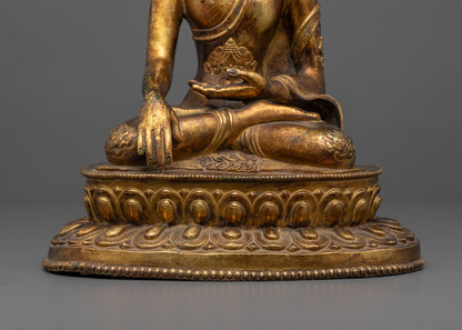 Antique Shakyamuni Buddha Statue | Handcrafted Spiritual Sculpture