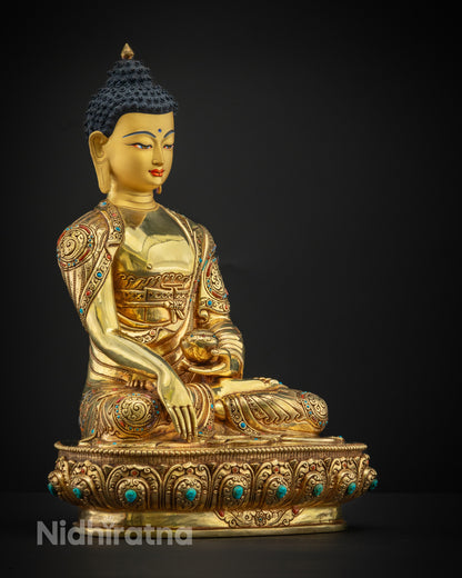 Sacred Shakyamuni Buddha Statue | Traditional Buddhist Altar