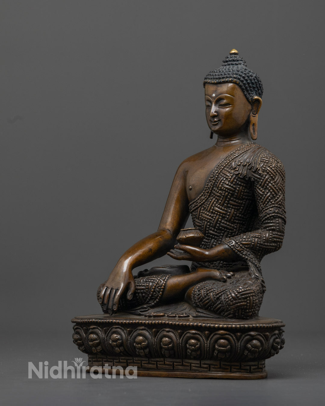Shakyamuni Buddha Buddhist Statue | Handcrafted Oxidized piece
