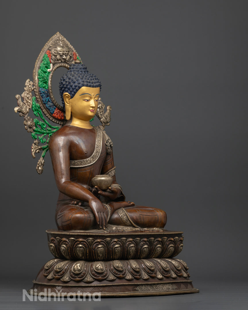 Shakyamuni : Lotus Buddha Statue