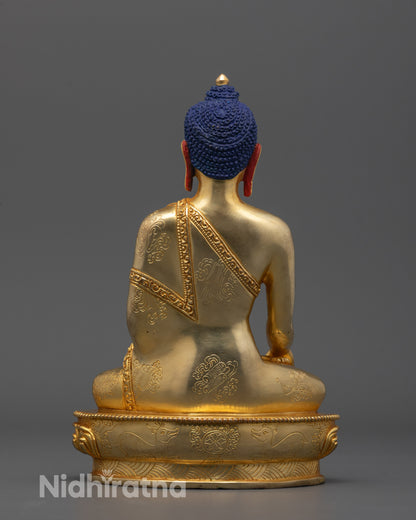 Sacred Shakyamuni Buddha Statue | Lotus Base Bhumisparsha Mudra