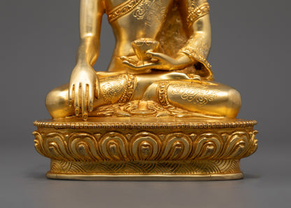 Sacred Shakyamuni Buddha Statue | Lotus Base Bhumisparsha Mudra