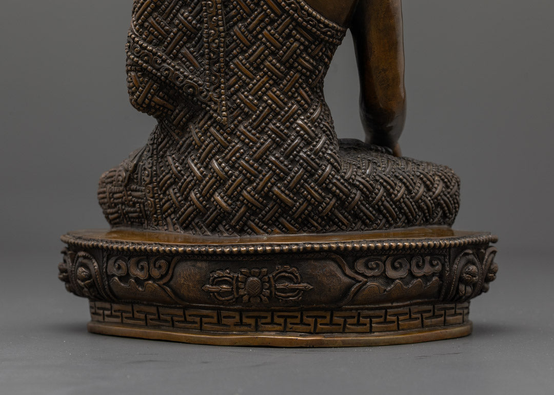 Shakyamuni Buddha Buddhist Statue | Handcrafted Oxidized piece